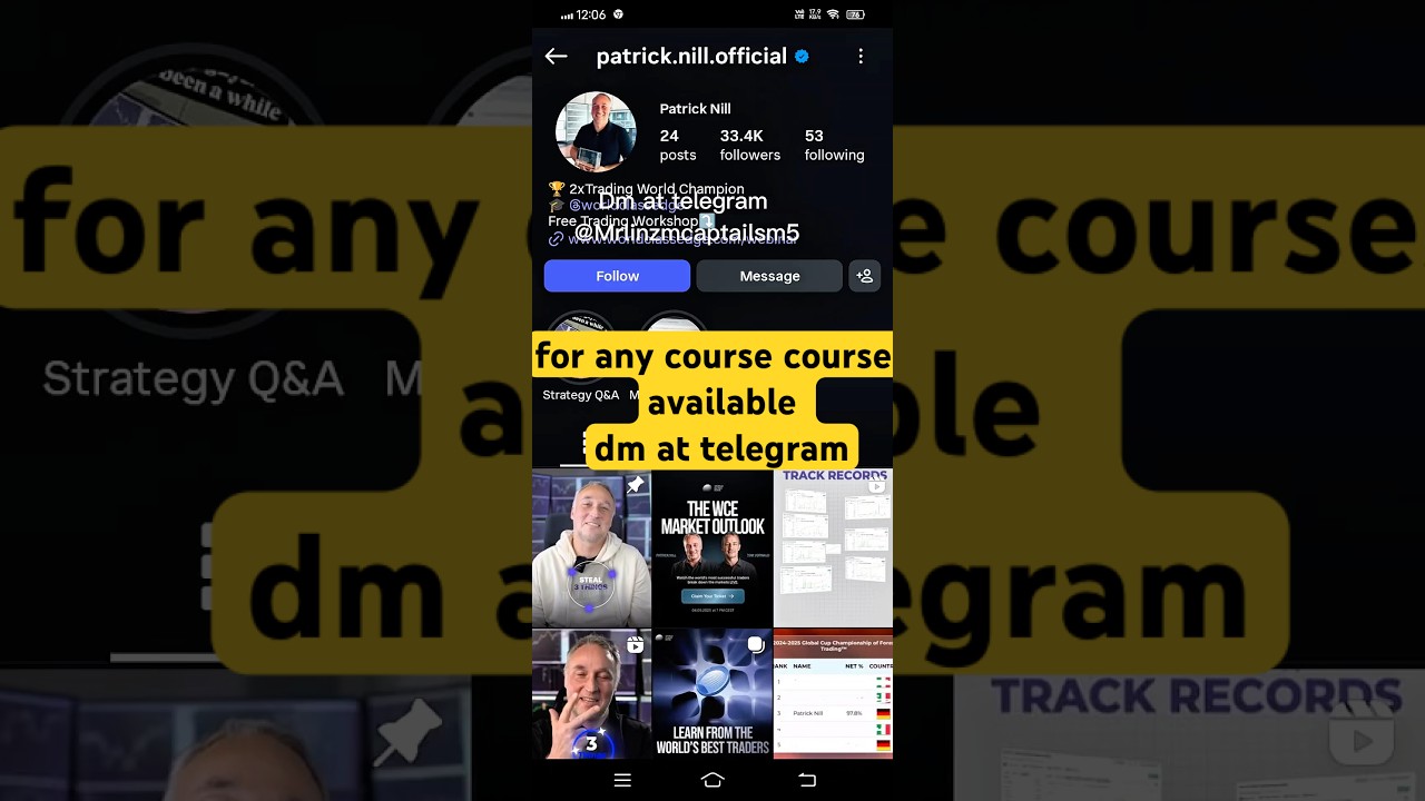 Patrick nill world class edge mentorship | world class edge course 