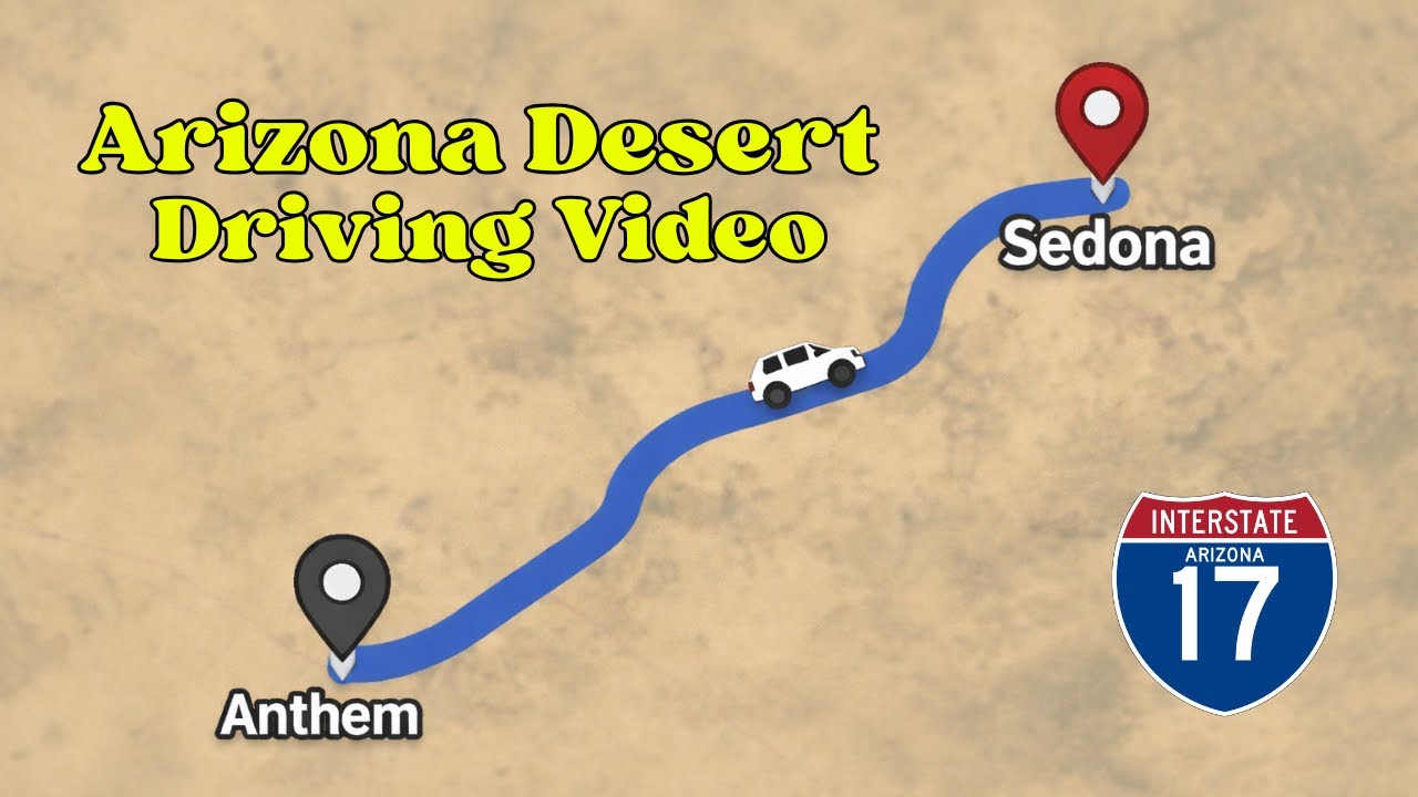 Scenic Drive from Anthem AZ to Sedona 🌵 Desert to Red Rocks | Relaxing GoPro Windshield POV