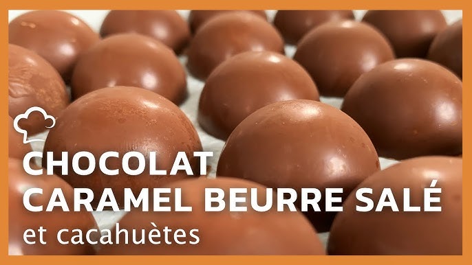 BONBONS CHOCOLAT CARAMEL COULANT ET COEUR PRALINE