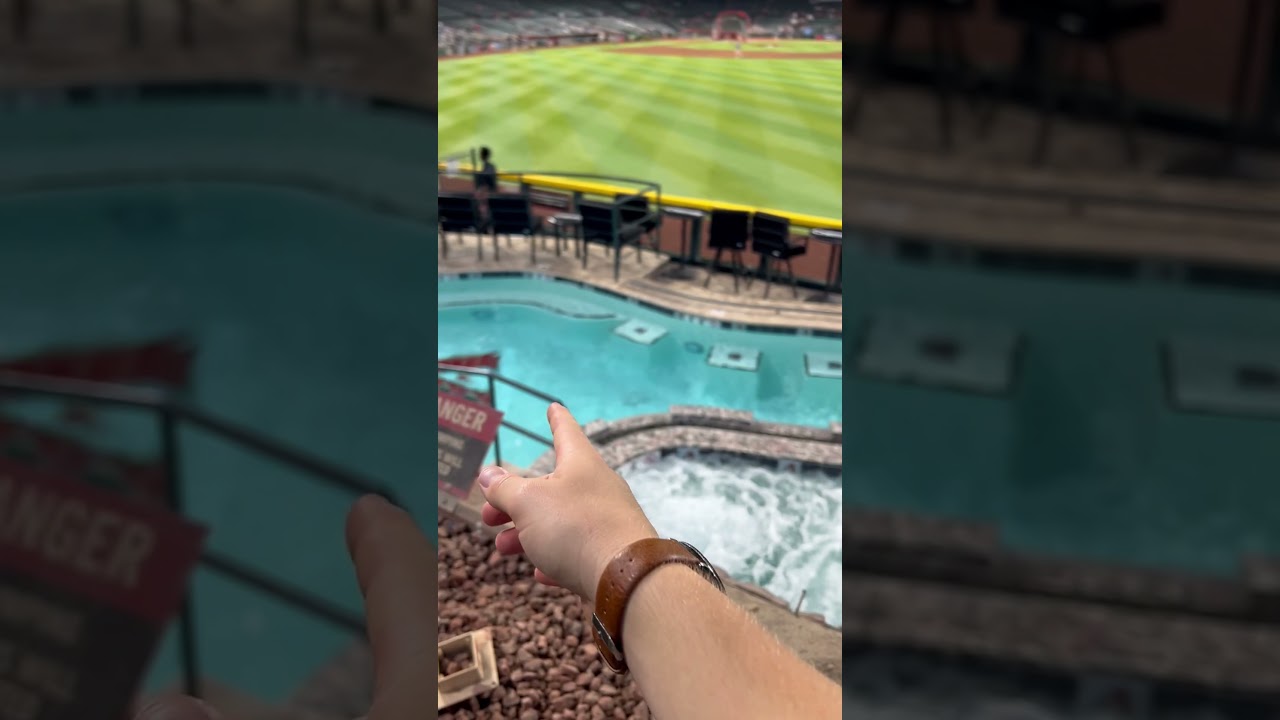 Imagine catching a homer in the pool👀 