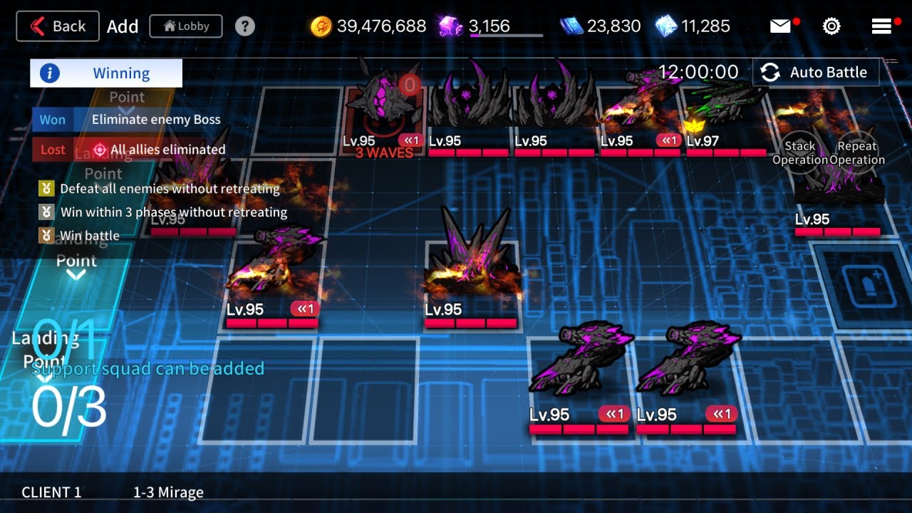 Counter:Side : Client 1-3 (3 Phase Clear)