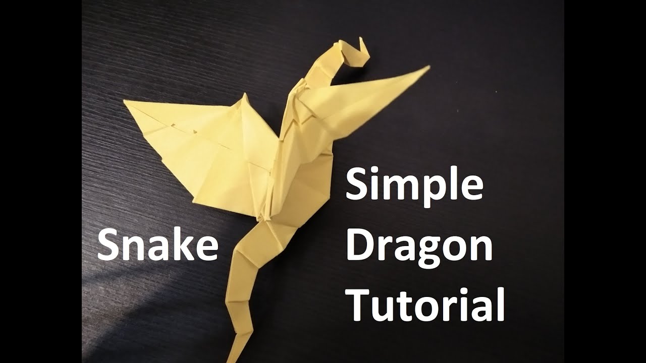 Simple Origami Snake Dragon Tutorial
