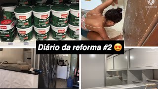 DIÁRIO DA REFORMA // LAVEI O BANHEIRO // FUI NO ARMAZÉM E MUITO MAIS ❤️