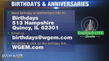 Birthdays and Anniversaries: January 10th, 2023