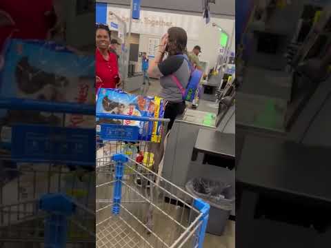 A woman at Walmart cut in front of this man and had a nervous breakdown when the man called her out