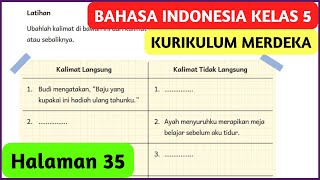 Kunci Jawaban Bahasa Indonesia Kelas 5 Halaman 35 Kalimat Langsung & Tidak Langsung