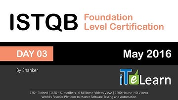 ISTQB Foundation Level Certification Day 03