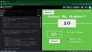 JavaScript DOM Manipulation Tutorial: 'Guess The Number' Game Project | PART-5
