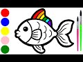 How to Draw Cute Fish (Kawaii Art)