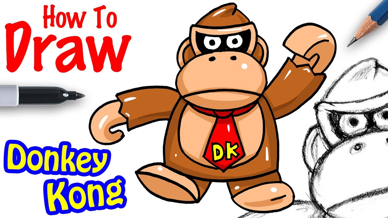 How to Draw Donkey Kong | Mini Mario - YouTube