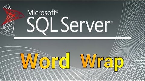 Word Wrap in SQL