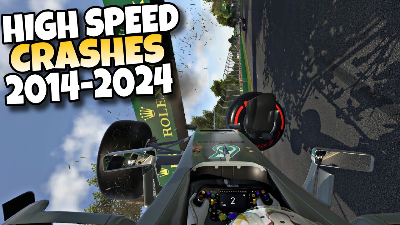 F1 HIGH SPEED CRASHES 2014 - 2024