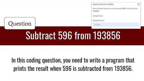 Python Programming Tutorial: Subtracting Two Numbers (193856 - 596) || #python #code #pythoncoding