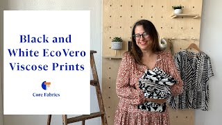 Black and White EcoVero Viscose Prints| Core Fabrics