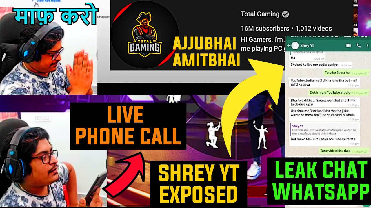 Gyan Gaming Expose SHREY YT | Reply to AmitBhai, AjjuBhai, Skylord Controversy PhoneCall