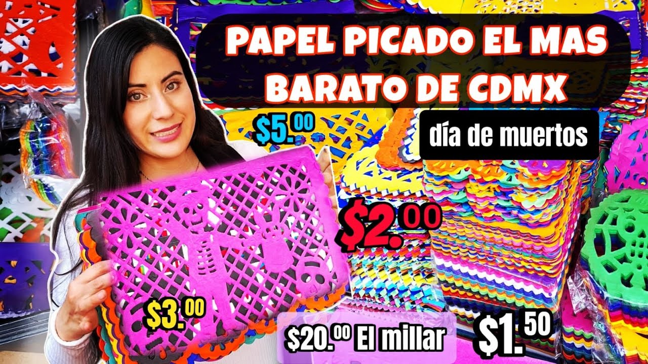 PAPEL PICADO EL MAS BARATO DE MESONES 🤑 desde $2.° 