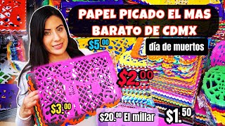 PAPEL PICADO EL MAS BARATO DE MESONES 🤑 desde $2.° PARA EL DIA DE MUERTO para tu ofrenda o NEGOCIO