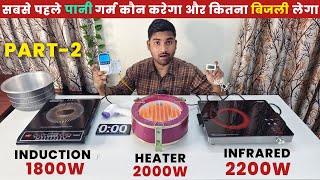  खाना सबसे पहले कौन बनाएगा और कितना बिजली लेगा? | Induction vs Infrared vs Heater