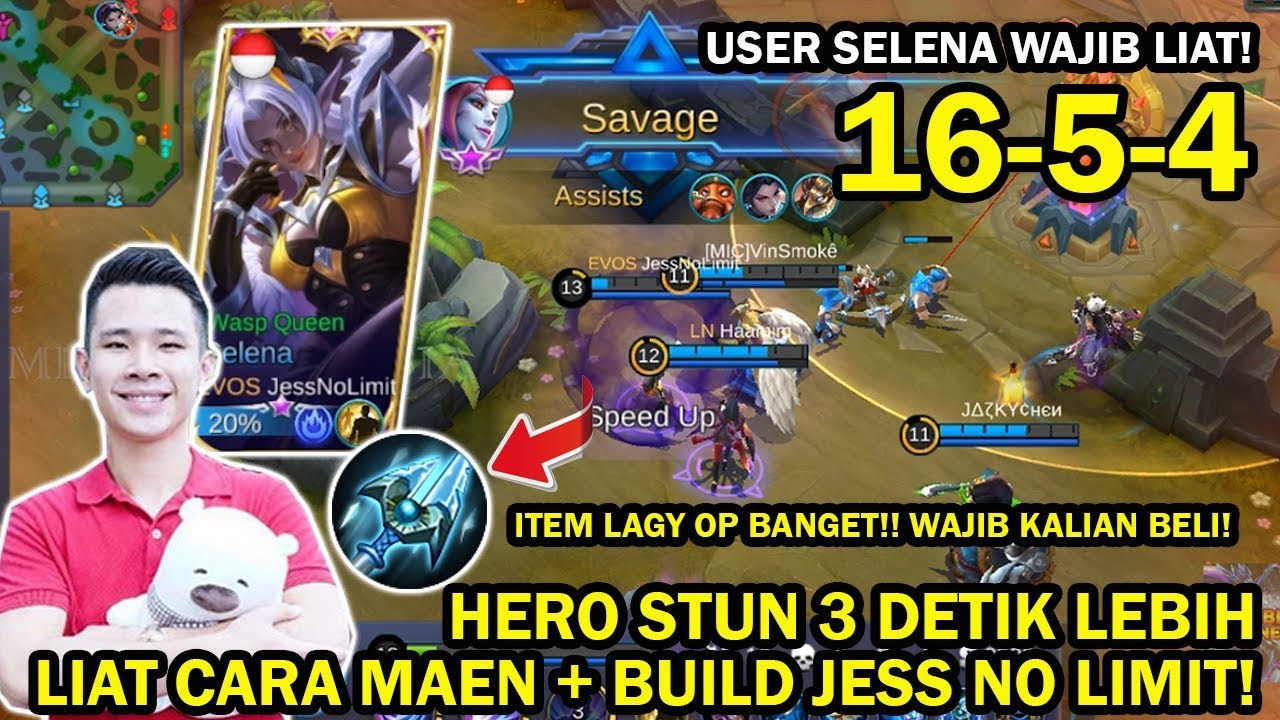 TERLALU OVERPOWER SELENA JESS NO LIMIT! HERO STUN 3 DETIK LEBIH! SAVAGE BERKELAS!