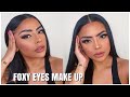 SIMPLE FOXY EYES MAKE UP TUTORIAL *TRENDY* | Andrea Roman