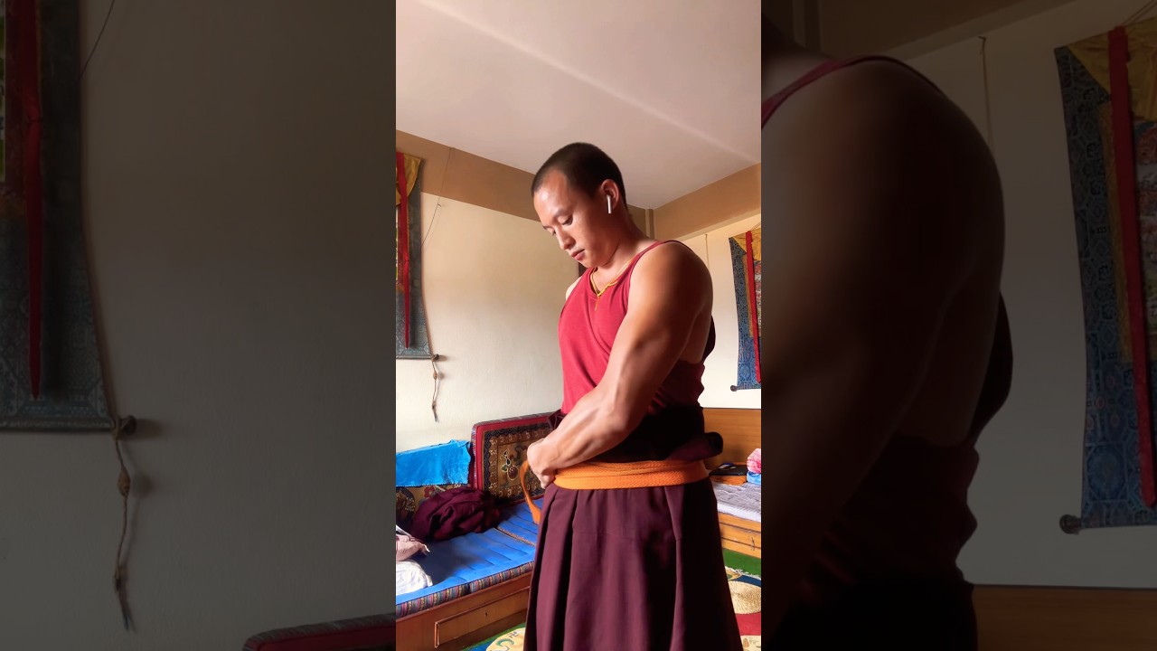 Buddhism monk dressing video ☸️🥰😍.   