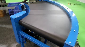 90 Degree Curve PVC Belt Conveyor For Production Line