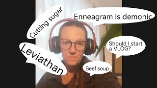 Ramblings about starting a Vlog ¦¦ Leviathan ¦¦ No more enneagram ¦¦ Sugar ¦¦ A bit of soup 