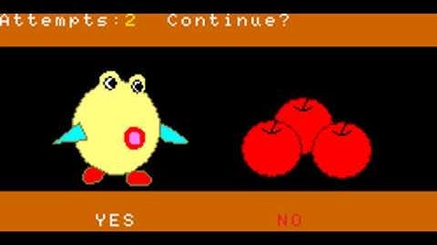 Calorie-kun vs. Moguranian (English MSX2 bootleg): Continue & Game Over
