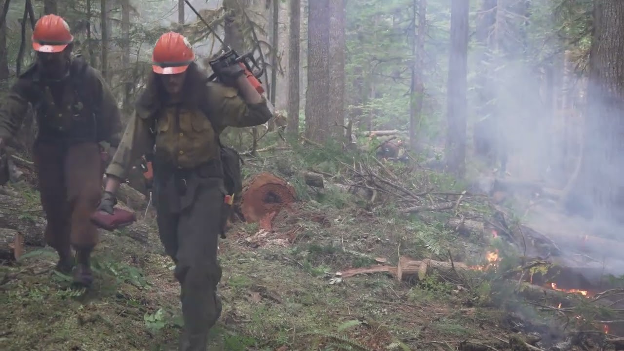 Going Direct Firefighters engage the fire's edge to add containment 