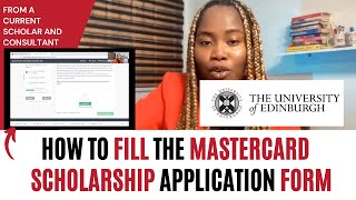 How To Apply For Mastercard Edinburgh Scholarship | Live Step-by-Step Guide | Screen-recording screenshot 2