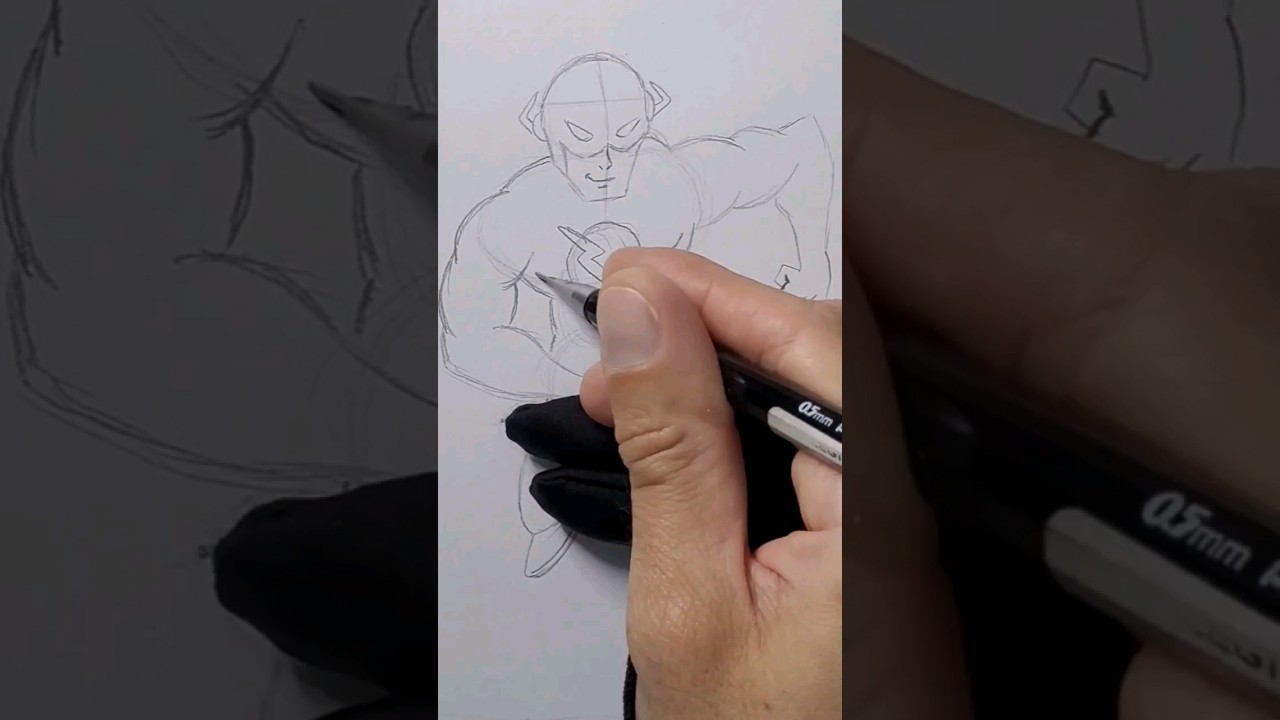 DESENHANDO THE FLASH EM CARTOON DRAWING IN SPEED ART 