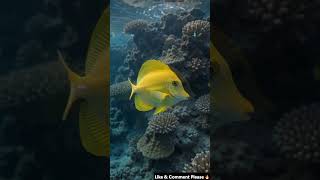 That Beautiful Yellow Fish Has A Hidden Blade #shortsfeed #animals #naturelovers #wildlife