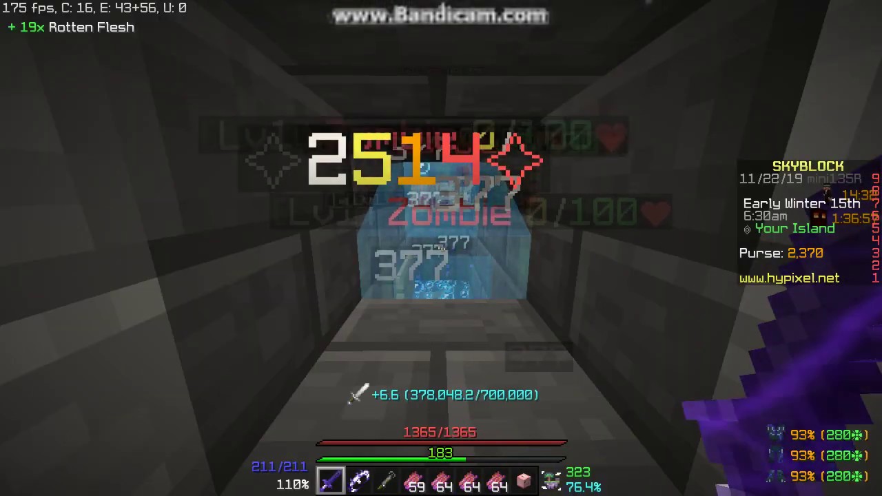 Hypixel Skyblock? Farming Zombies on my Island? YouTube