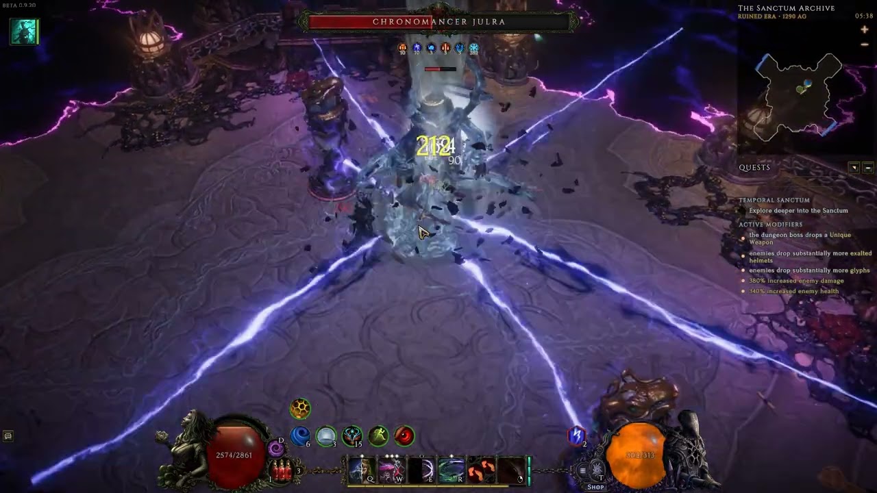 Last epoch 0.9.2 - Frostbite bug T4 Julra fight (Shred cold resistance vs frostbite chance blessing)