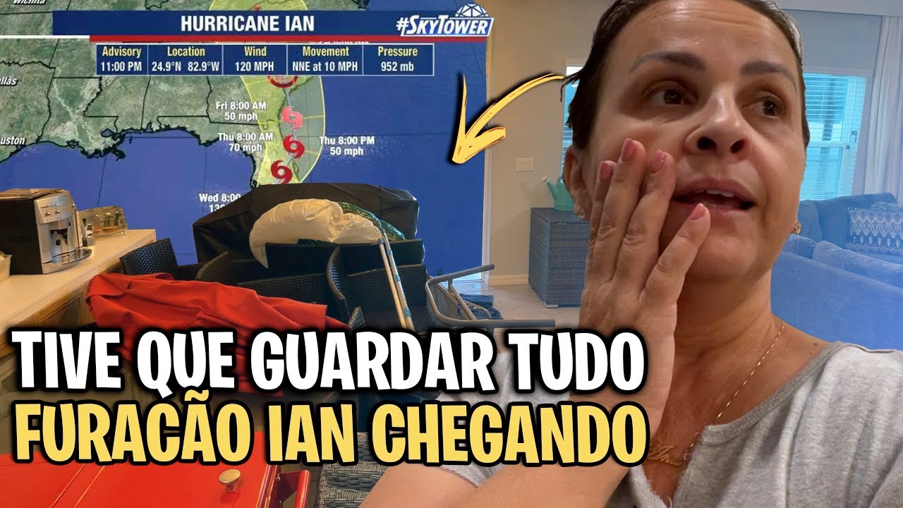 FURACÃO IAN TA CHEGANDO NA MINHA CIDADE- TIVEMOS QUE GUARDAR TUDO DO QUINTAL PRA DENTRO DA CASA