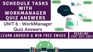 Schedule Tasks With WorkManager Quiz Answers | Unit 6 WorkManager Quiz Answers | #AndroidSeekho Quiz