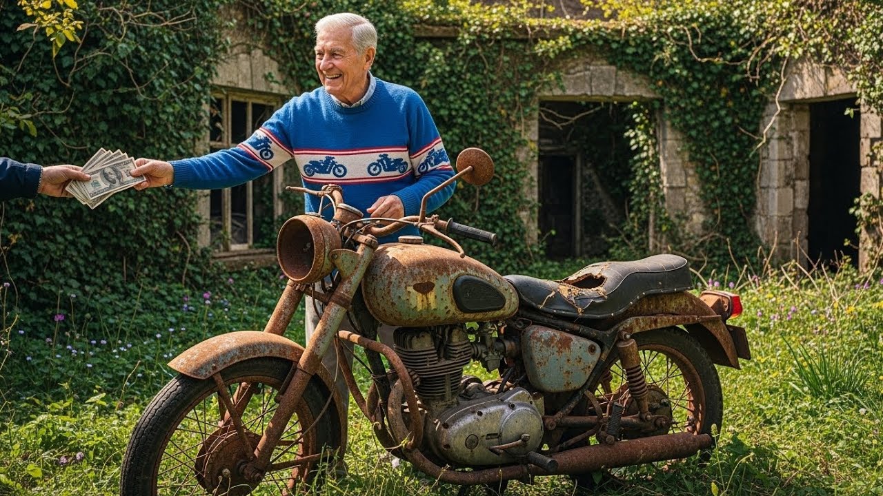 Restoring Completely Burned Bike Kawasaki Z1 900 1973 ($250) DEAL  FULL ASMR PROCESS