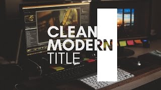 After Effects Tutorial Clean Modern Le