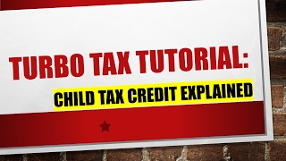 Explaining Turbo Tax: Child Tax Credit
