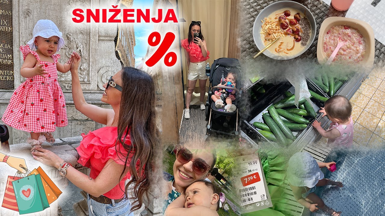 NEDELJNI VLOG | Šopiiiing 🛍️ | Emin prvi put na bazenu 🥰