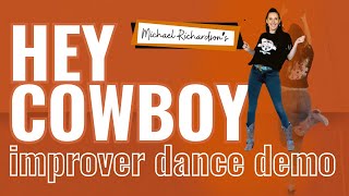 "HEY COWBOY" Line Dance Demo | Michael Richardson | Devon Cole