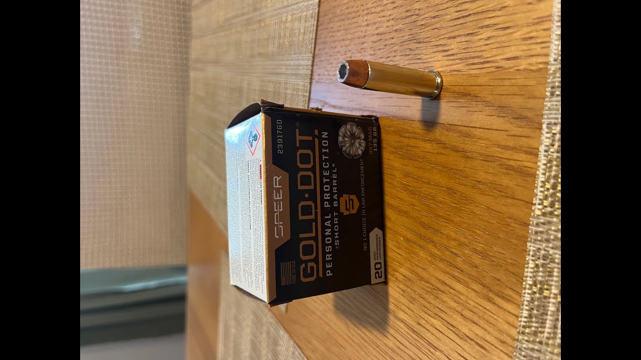 Speer Gold Dot .357 Magnum 135 grain Short Barrel 6.5" Chronograph Test (Athlon Rangecraft)