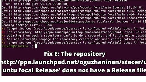 E: The repository 'http:ppa launchpad net oguzhaninan stacer ubuntu focal Release does not have a Re