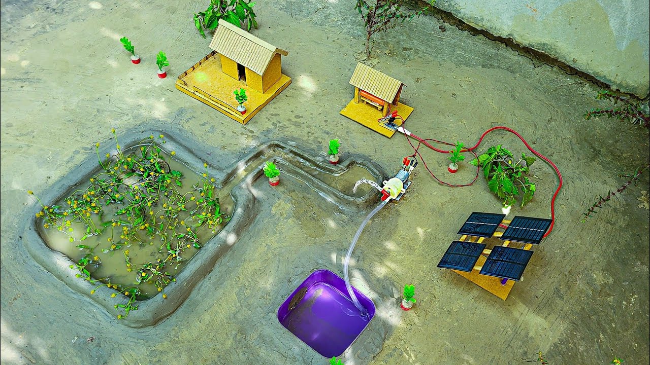Mini Solar Water Pump Irrigation Science Project - Miniature Project