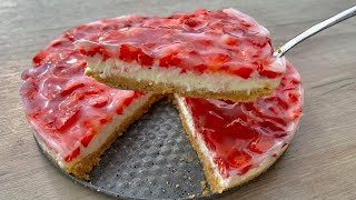 10 Minuti Kolač bez Pečenje so Vkus na Jagoda 🍓🍓🍓