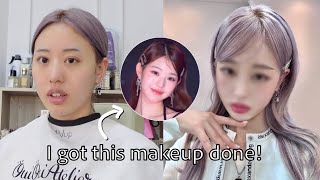 IVE makeup artist turned me into Wonyoung (many makeup tips)! 아이브 담당쌤한테 레전드 장원영 메이크업 받았어요!