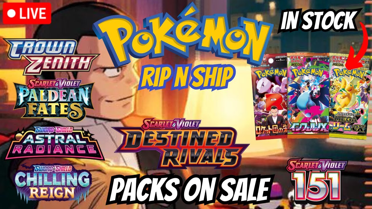LIVE Pokemon RIP N SHIP! MEGA DREAM IN STCOK + PACKS ON SALE!