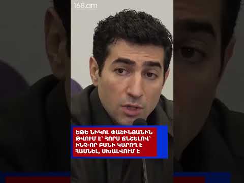 ԵԹԵ ՆԻԿՈԼ ՓԱՇԻՆՅԱՆԻՆ ԹՎՈՒՄ Է՝ ՀՈՐՍ ՃՆՇԵԼՈՎ՝ ԻՆՉ-ՈՐ ԲԱՆԻ ԿԱՐՈՂ Է ՀԱՍՆԵԼ, ՍԽԱԼՎՈՒՄ Է. ԼԵՎՈՆ ՔՈՉԱՐՅԱՆ