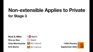 tc39 proposal: Non-extensible Applies to Private for stage 3