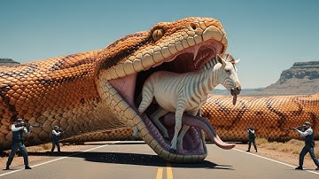 Heroic Rescue Team Saves Zebra From Giant Python |Python Grabs Zebra… But Watch What Happens Next!” 
